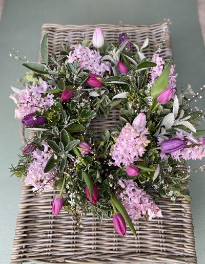 Scented Spring Natural Funeral Wreath